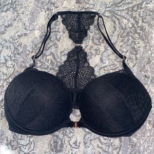 🛑SOLD🛑 push-up Victoria’s Secret black lace bra